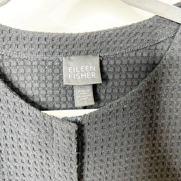 Eileen Fisher Womens Black Long Sleeve Round Neck Cardigan Sweater Size Small - Picture 5 of 6